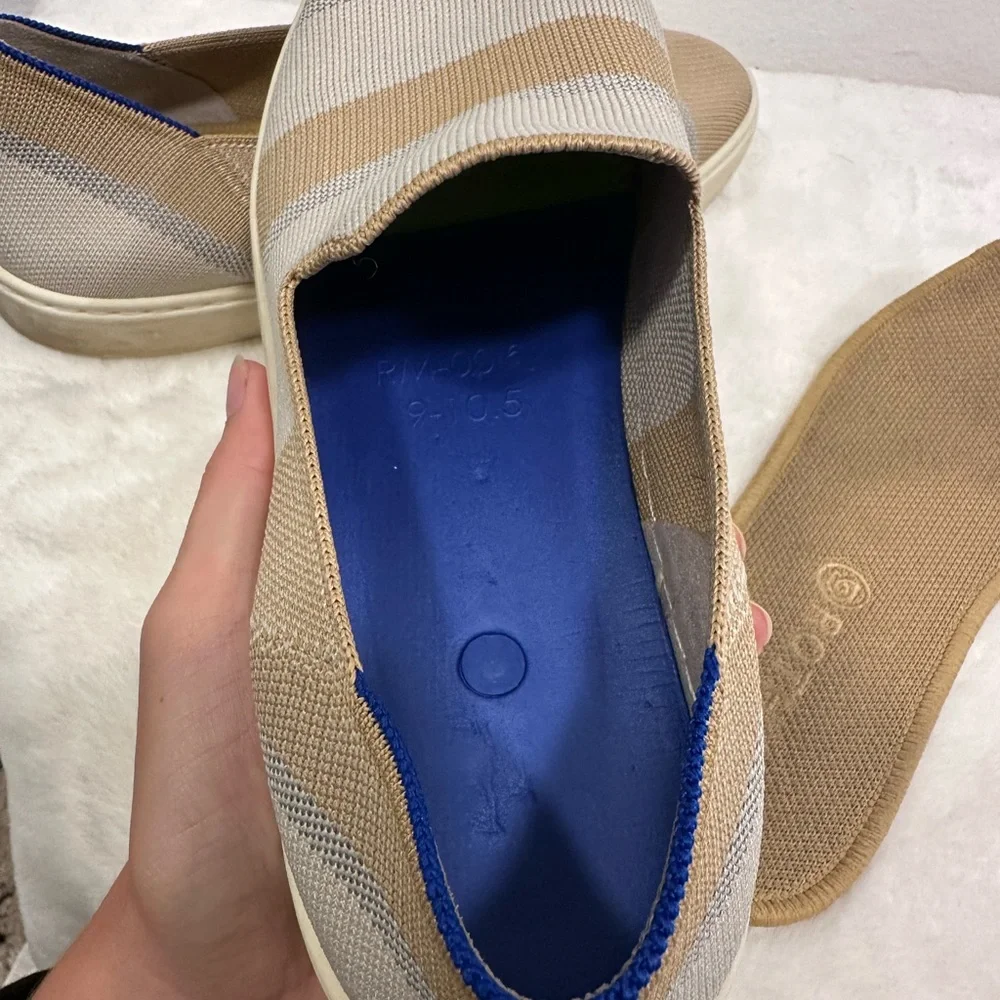 Rothys slip on sneakers! Sand stripe color in women’s size 9.5!